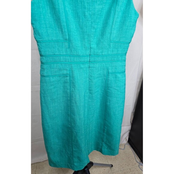 Ellen Tracy Blue-Green Sheath Dress – Size 8 (Early–Mid 2000s) - Sleeveless - Picture 7 of 14
